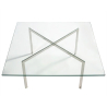 Buy City Coffee Table - Square - 19mm Glass Steel 13309 - in the UK