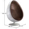 Buy Ele Chair Style Aviator Armchair - Microfiber - Aged Leather Effect Brown 25624 at MyFaktory