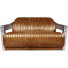 Buy Design Sofa Churchill Lounge - 2 places - Premium Leather & Stainless Steel Vintage brown 48369 - prices