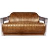 Buy Design Sofa Churchill Lounge - 2 places - Premium Leather & Stainless Steel Vintage brown 48369 - in the UK