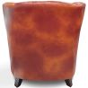 Buy Design Armchair Churchill Lounge - Premium Leather & Wood Vintage brown 48375 in the United Kingdom