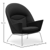 Buy Oculus Armchair - Fabric Black 57151 with a guarantee