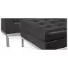 Buy Kanel Armchair with Matching Ottoman - Faux Leather Black 16514 - prices