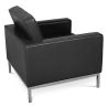 Buy Kanel Armchair with Matching Ottoman - Faux Leather Black 16514 in the United Kingdom