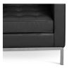 Buy Kanel Armchair with Matching Ottoman - Faux Leather Black 16514 with a guarantee