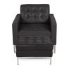 Buy Kanel Armchair with Matching Ottoman - Faux Leather Black 16514 - in the UK