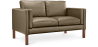 Buy Design Sofa 2332 (2 seater) - Faux Leather Taupe 13921 at MyFaktory