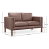 Buy Design Sofa 2332 (2 seats) - Faux Leather Coffee 13921 - in the UK