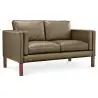 Buy Design Sofa 2332 (2 seats) - Faux Leather Taupe 13921 at MyFaktory