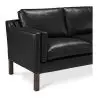 Buy Design Sofa 2213 (3 seats) - Faux Leather Black 13927 with a guarantee