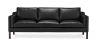 Buy Design Sofa 2213 - 3 seater - Faux Leather Black 13927 - in the UK