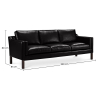 Buy Design Sofa 2213 (3 seats) - Faux Leather Black 13927 - in the UK