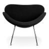 Buy Slice Armchair with Matching Ottoman - Premium Leather Black 16763 - prices