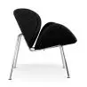 Buy Slice Armchair with Matching Ottoman - Premium Leather Black 16763 home delivery