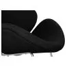Buy Slice Armchair with Matching Ottoman - Premium Leather Black 16763 - prices