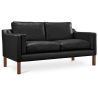 Buy Scandinavian design Design Sofa 2212 (2 seats) - Faux Leather Black 13915 - prices