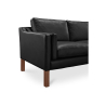 Buy Scandinavian design Design Sofa 2212 (2 seats) - Faux Leather Black 13915 home delivery