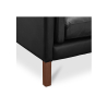Buy Scandinavian design Design Sofa 2212 (2 seats) - Faux Leather Black 13915 with a guarantee