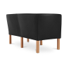 Buy Design Sofa 2214 (2 seats) - Faux Leather Black 13918 in the United Kingdom