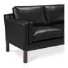 Buy Design Sofa 2213 (3 seats) - Faux Leather Black 13927 home delivery