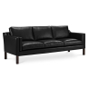 Buy Design Sofa 2213 (3 seats) - Faux Leather Black 13927 - prices