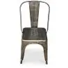 Buy Dining chair Bistrot Metalix Industrial Square Metal - New Edition Metallic bronze 32871 in the United Kingdom