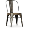 Buy Dining chair Bistrot Metalix Industrial Square Metal - New Edition Metallic bronze 32871 - in the UK