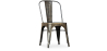 Buy Dining chair Bistrot Metalix Industrial Square Metal - New Edition Metallic bronze 32871 - in the UK