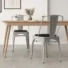 Buy Dining chair Bistrot Metalix Industrial Square Metal - New Edition Metallic bronze 32871 - prices