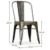 Buy Dining chair Bistrot Metalix Industrial Square Metal - New Edition Metallic bronze 32871 in the United Kingdom