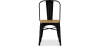 Buy Bistrot Metalix Chair Square Wooden - Metal Black 32897 - in the UK