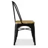 Buy Bistrot Metalix Chair Square Wooden - Metal Black 32897 in the United Kingdom