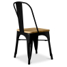 Buy Bistrot Metalix Chair Square Wooden - Metal Red 32897 in the United Kingdom