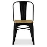 Buy Bistrot Metalix Chair Square Wooden - Metal Black 32897 - in the UK