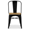 Buy Bistrot Metalix Chair Square Wooden - Metal Red 32897 - in the UK