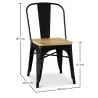 Buy Bistrot Metalix Chair Square Wooden - Metal Black 32897 - in the UK