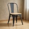 Buy Bistrot Metalix Chair Square Wooden - Metal Turquoise 32897 - prices