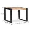 Buy Onawa vintage industrial style small coffee table Natural wood 58461 - in the UK