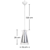 Buy Apollo Pendant lamp - Crystal Steel 58222 home delivery