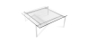 Buy PY61 Coffee table - Square - 15mm Glass Steel 16320 in the United Kingdom