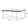 Buy PY61 Coffee table - Square - 15mm Glass Steel 16320 home delivery