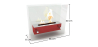 Buy Contemporary Table Ethanol Fireplace - VPF-FD47M-RED Red 16627 - in the UK