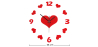 Buy Red Hearts Wall Clock Unique 54924 in the United Kingdom