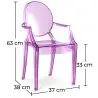 Buy  Children Armchair  Louis King Design Transparent Purple transparent 54010 at MyFaktory