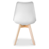 Buy Brielle Scandinavian design Chair with cushion White 58293 - in the UK