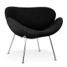 Buy Slice Armchair with Matching Ottoman - Premium Leather Black 16763 at MyFaktory