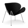 Buy Slice Armchair with Matching Ottoman - Premium Leather Black 16763 home delivery