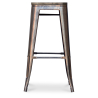 Buy Industrial Design Bar Stool - Wood & Steel - 76cm - Metalix Industriel 54406 - in the UK