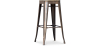 Buy Industrial Design Bar Stool - Wood & Steel - 76cm - Metalix Red 54406 at MyFaktory