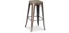 Buy Industrial Design Bar Stool - Wood & Steel - 76cm - Metalix Red 54406 home delivery
